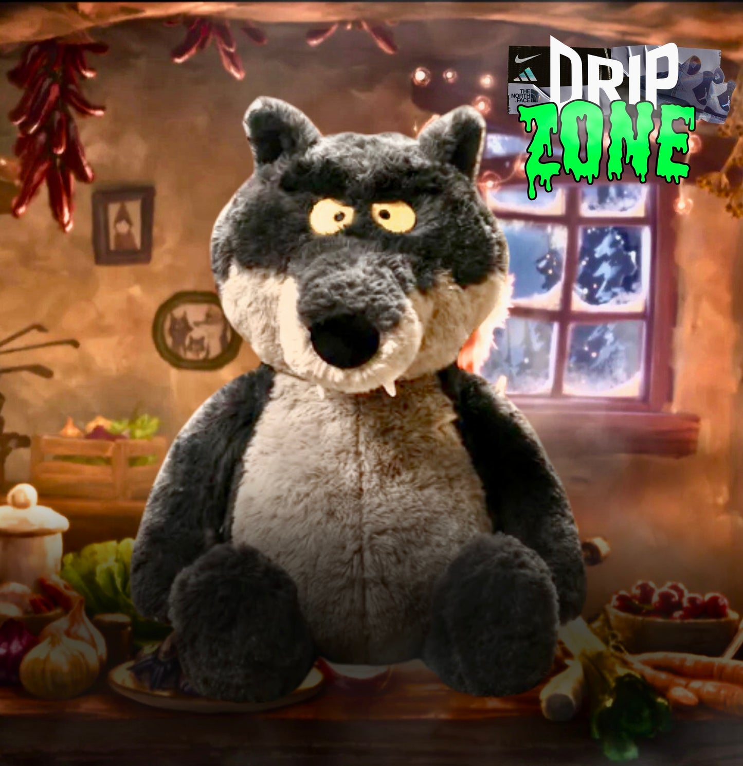 Peluche Loup de Noël - Le Mal-Aimé 🔥