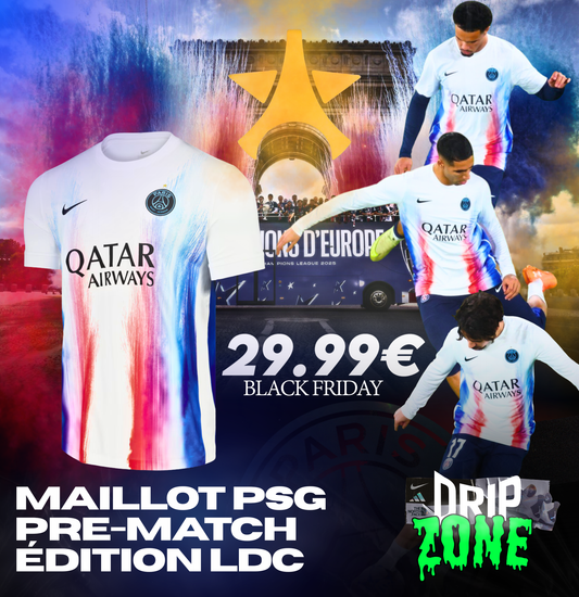 Maillot Pre-Match PSG Nike Dri-FIT Édition Spéciale LDC - Blanc