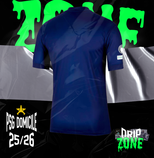 Maillot Domicile Stadium PSG Nike 25/26 avec Badge Champions d'Europe et UEFA Foundation 10 ans
